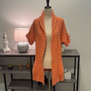 🖤 Lilly Pulitzer Open-Front Short Sleeve Chunky Knit Cardigan  (Size S)